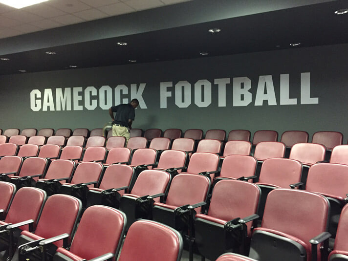 Columbia Sc Cleaning Services Stanley Steemer Columbia South Ina Service Technician Cleaning Carpets At The Gamecock Football Stadium