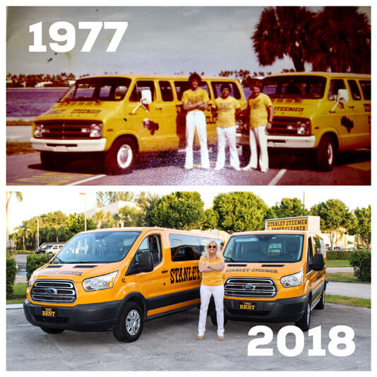 Lake Worth Fl Cleaning Services Stanley Steemer 1977 To 2018 Stanley Steemer Employees In Front Of Carpet Cleaning Vans Lake Worth Florida